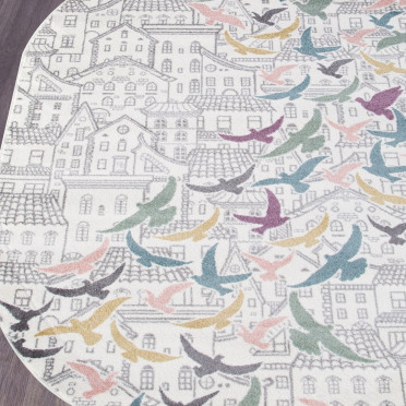 Детский ковер SOFIT C040 - LIGHT CREAM - Овал