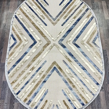 D037A_CREAM SHIRINK BLUE FDY Semnan овал