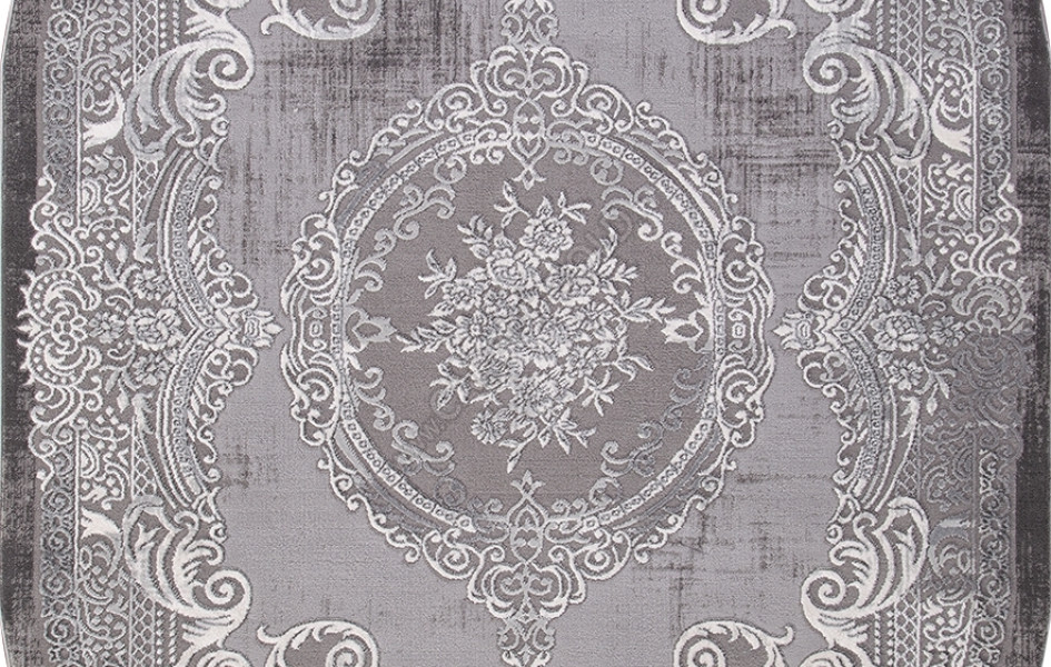 Ковер турецкий овальный 03762A GREY - коллекция ARMINA