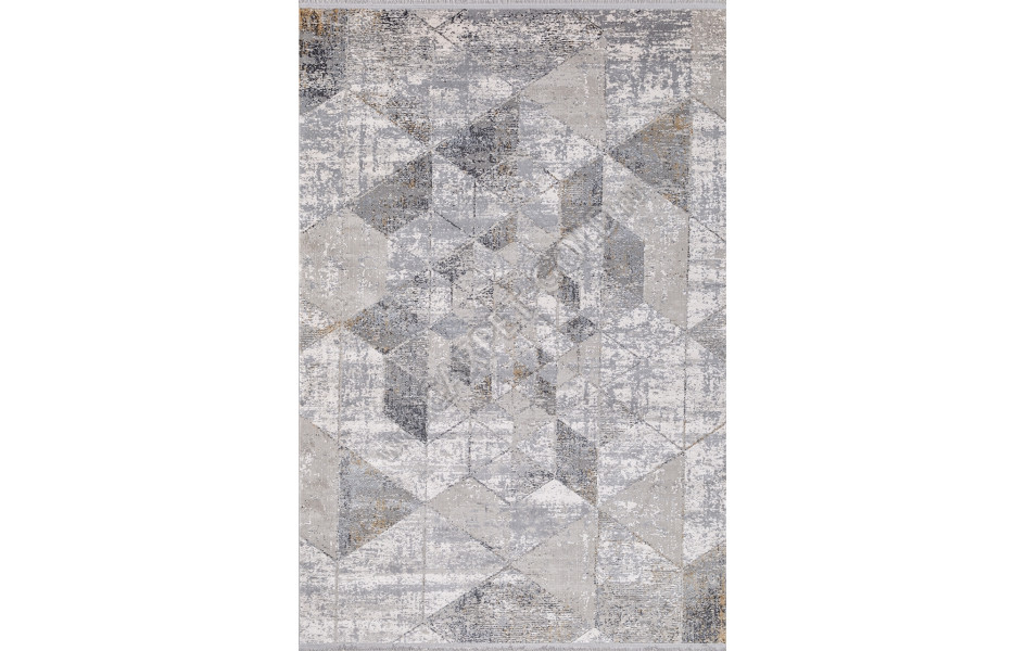 Турецкий ковер из вискозы B096A - CREAM / D.GRAY MAXELL