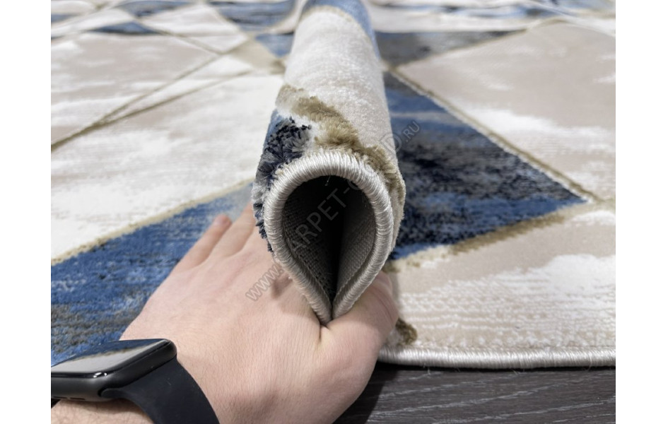 Турецкий ковер 40657B_MAVI / K.GRI ОВАЛ